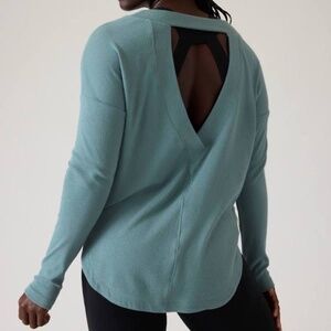 Athleta sweatshirt size XL, greenish blue